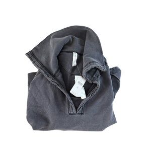 Washed Black Women’s Pullover Hoodie Sweatshirt